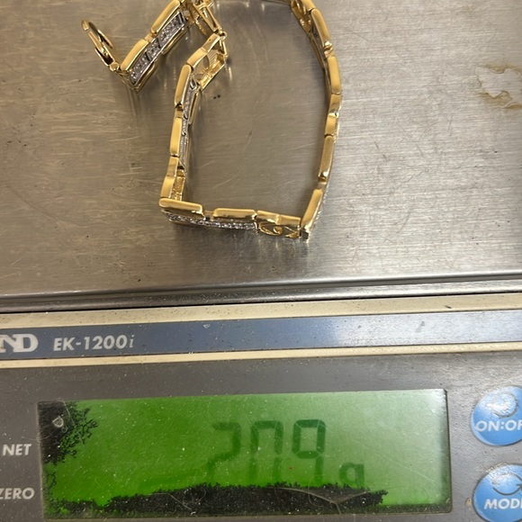 Bracelet Solid 14K Round CZ  7:30” - Picture 5 of 5